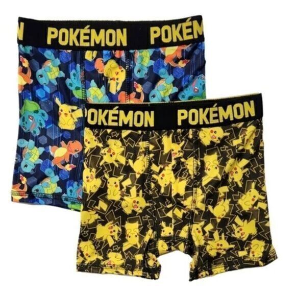 NWT Pokemon Boys Kids 2 Pair Boxer Briefs - 2 pack - Size Small/Size 6 - Picture 1 of 4